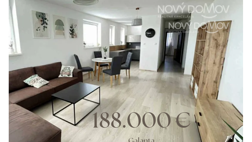 P R E D A J  :   87,7 m² , zariadený, nízke náklady