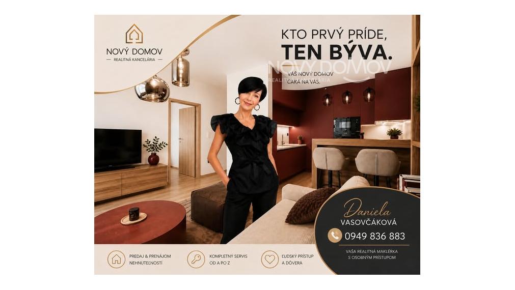 PRENÁJOM - luxusný byt s park.státím a krásnou terasou