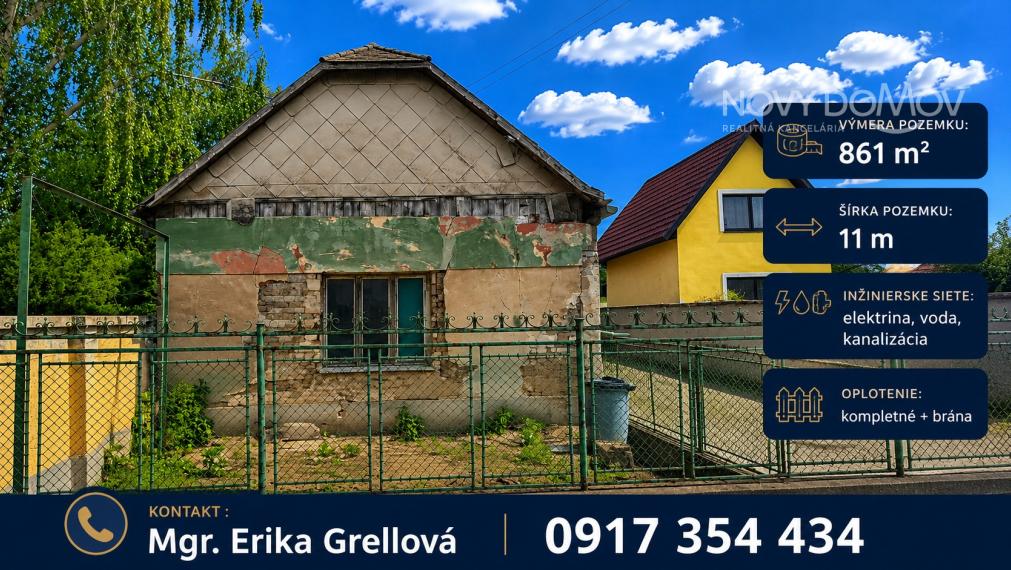 PRIPRAVENÝ STAVEBNÝ POZEMOK V OBCI KOŠÚTY – 861 m²