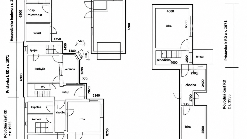 ŠÚROVCE – 5-izbový rodinný dom, pozemok 834 m²