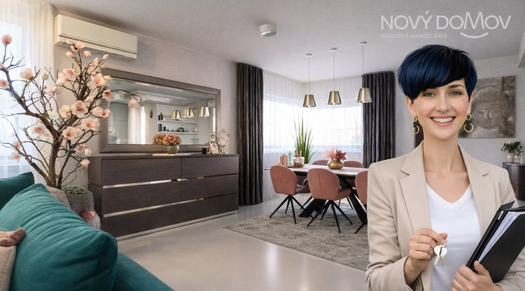 P R E D A J - byt na najvyššom poschodí, zariadený