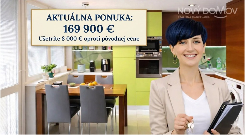 NOVÁ CENA o 8.000 € NIŽŠIA!  3i byt na Kúpeľnom námestí