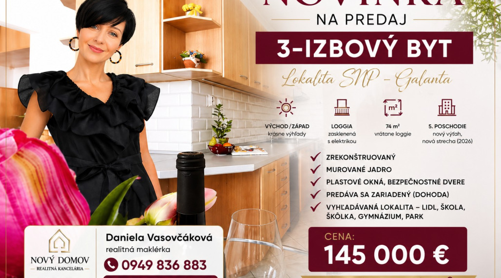 Pohoda a kľud: Váš nový 3-izbový domov priamo pri parku