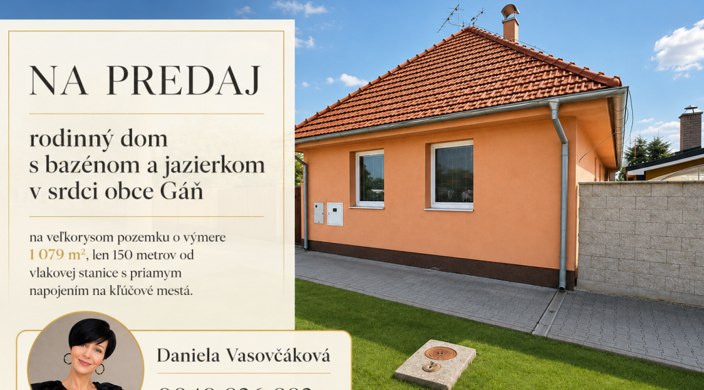 Dom s bazénom, jazierkom a nákladmi len 103€  - obec GÁŇ