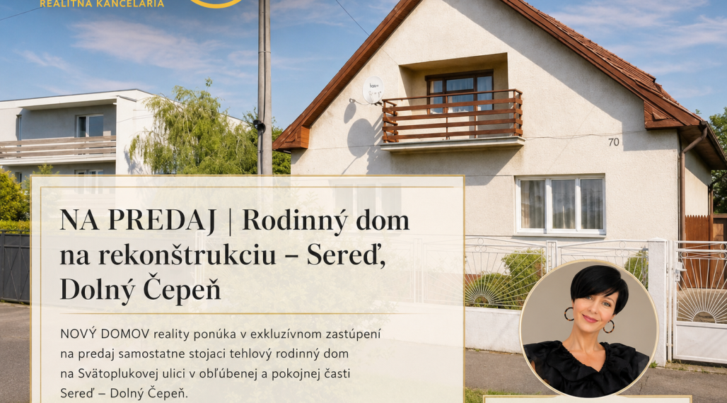 NA PREDAJ | Rodinný dom na rekonštrukciu – Sereď, Dolný Čepeň