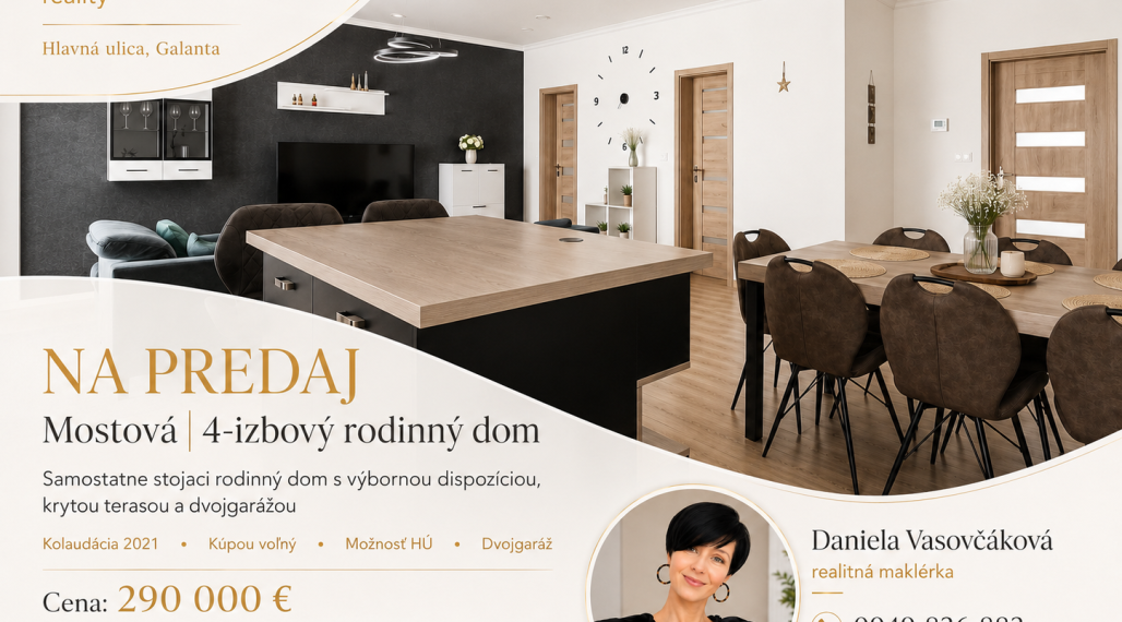 Samostatne stojaci 4 izbový RD s dvojgarážou