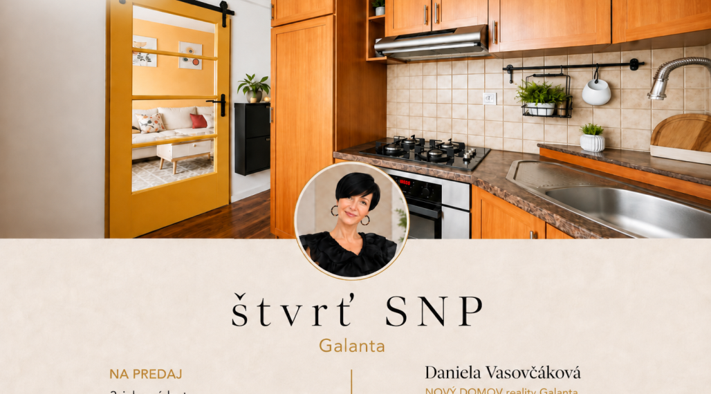 NA PREDAJ | 3-izbový byt 67,21 m² – Galanta, Sídlisko SNP