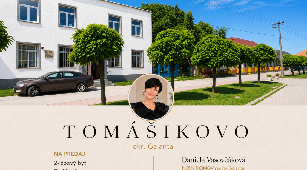 TOMÁŠIKOVO, okr. Galanta - PREDAJ - priestranný 2i. byt