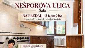 2-IZBOVÝ BYT | ŠAĽA | NÍZKE NÁKLADY | REKONŠTRUKCIA - fotografia 1
