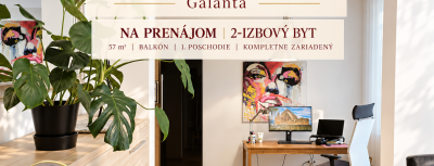 PRENÁJOM - zariadený, voľný ihneď