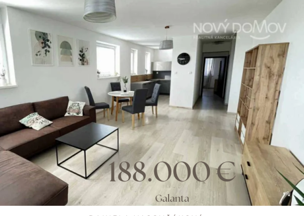 P R E D A J  :   87,7 m² , zariadený, nízke náklady