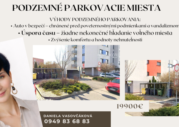 P R E D AJ - podzemné parkovacie státie