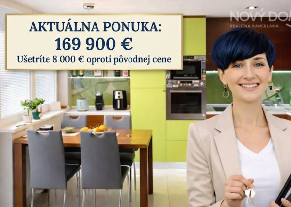 NOVÁ CENA o 8.000 € NIŽŠIA!  3i byt na Kúpeľnom námestí