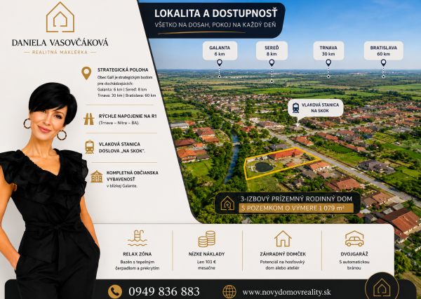 Dom s bazénom, jazierkom a nákladmi len 103€  - obec GÁŇ
