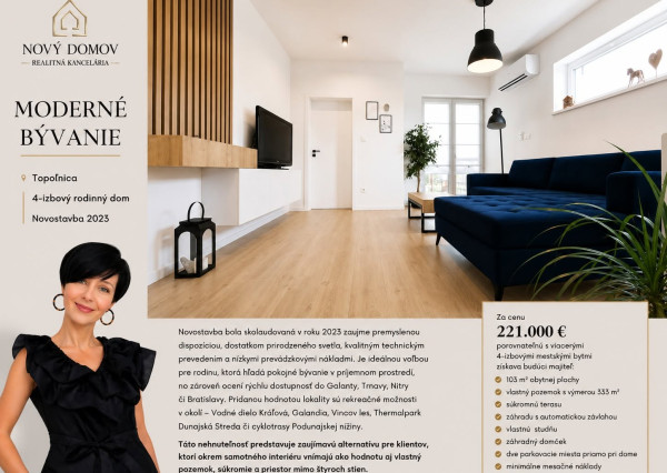 PREDAJ - 4-izbový rodinný dom |  pozemok 333 m²  | 221 000 €