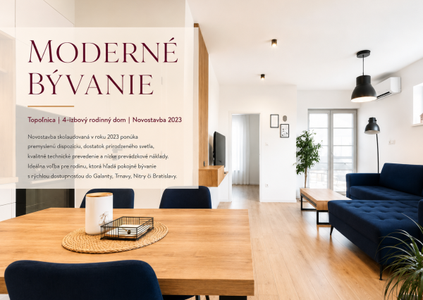 PREDAJ - 4-izbový rodinný dom |  pozemok 333 m²  | 221 000 €