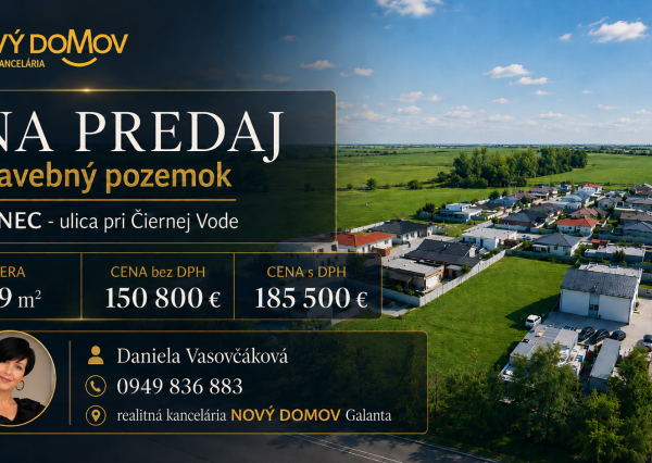 STAVEBNÝ POZEMOK - 779 m² - SENEC - ul. pri Čiernej Vode