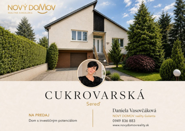 INVESTIČNÁ PRÍLEŽITOSŤ | RD s potenciálom podnikania – Sereď