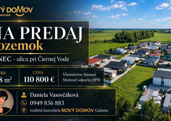 STAVEBNÝ POZEMOK - 528 m² - SENEC - ul. pri Čiernej Vode