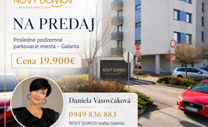 PREDAJ - parkovacie stánie - podzemná garáž