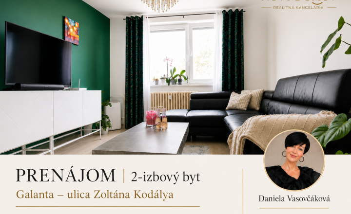 PRENÁJOM - 2 izbový zariadený byt - ihneď voľný