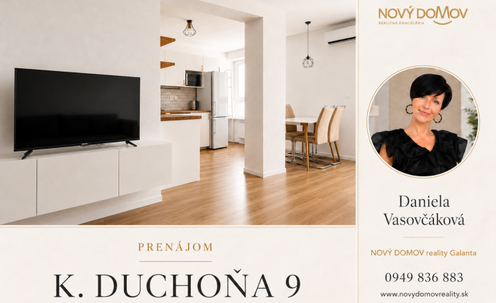 PRENÁJOM | ELEGANTNÝ 2-IZBOVÝ BYT S PARKOVANÍM – GALANTA, WEST - fotografia 14