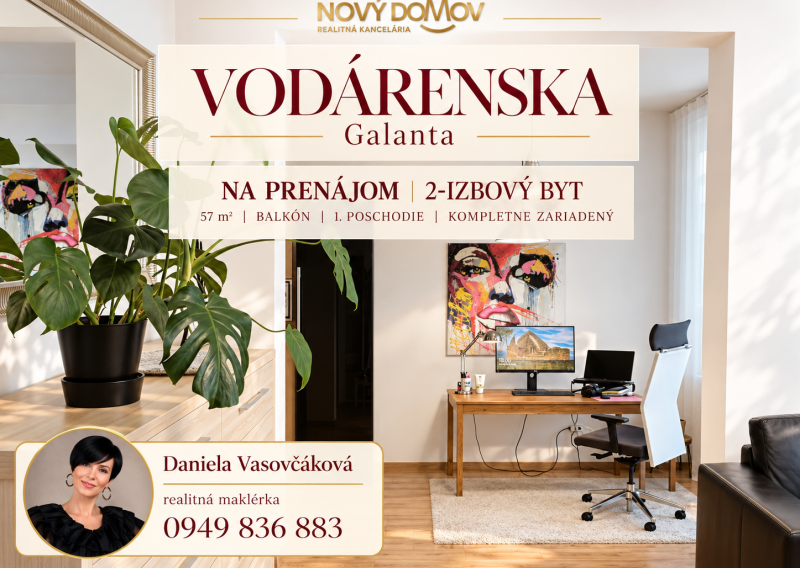 PRENÁJOM - zariadený, voľný ihneď