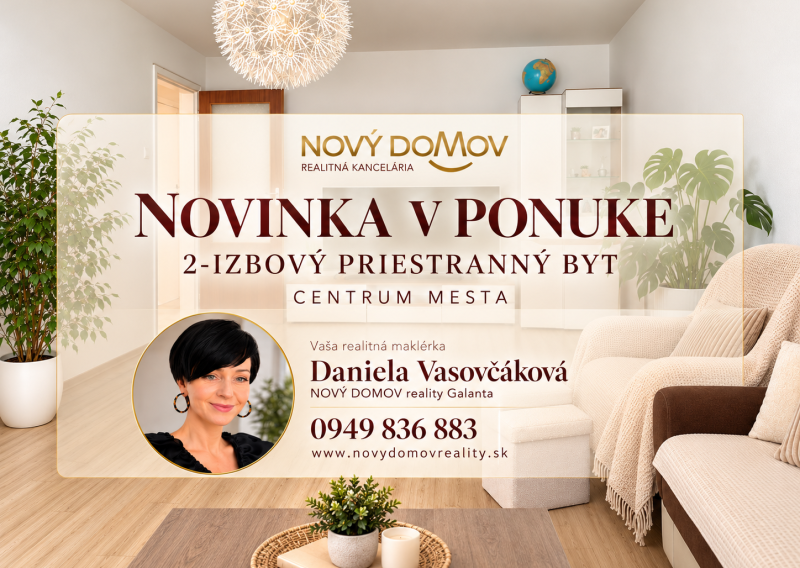 ***REZERVOVANÝ*** 60,41 m² | 2× KOMORA | 4. POSCHODIE